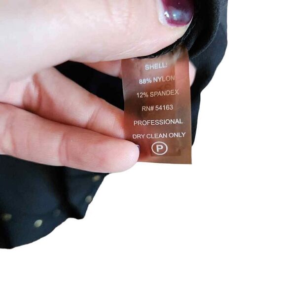 Calvin Klein Black and Gold Sleeveless Sheath Dress Size 6 - Picture 5 of 5